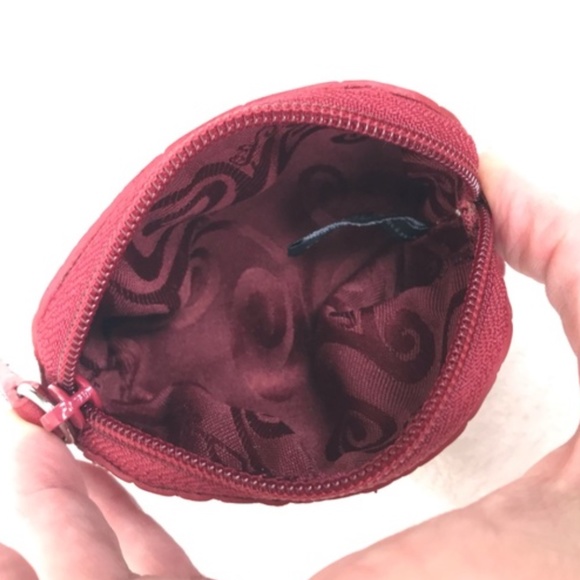 Brighton Pebble Leather Heart Coin Purse Red - Picture 4 of 7